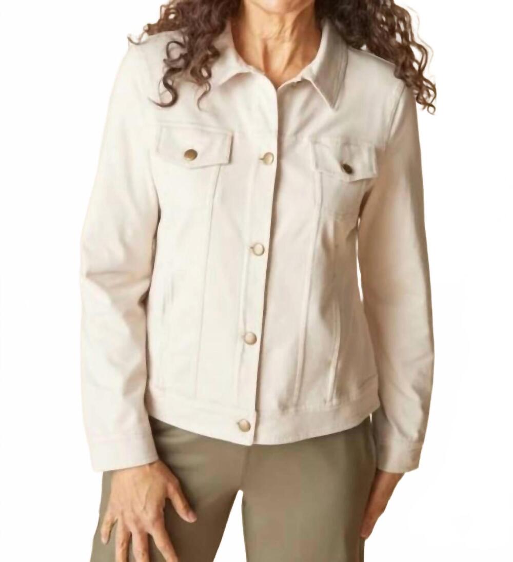 NEW HABITAT stone wash denim jacket in dove
